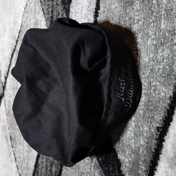 HARLEY DAVIDSON BLACK LOGO SIDE BUCKLE EMBROIDERED MILITARY CADET CAP HAT - Picture 4 of 10